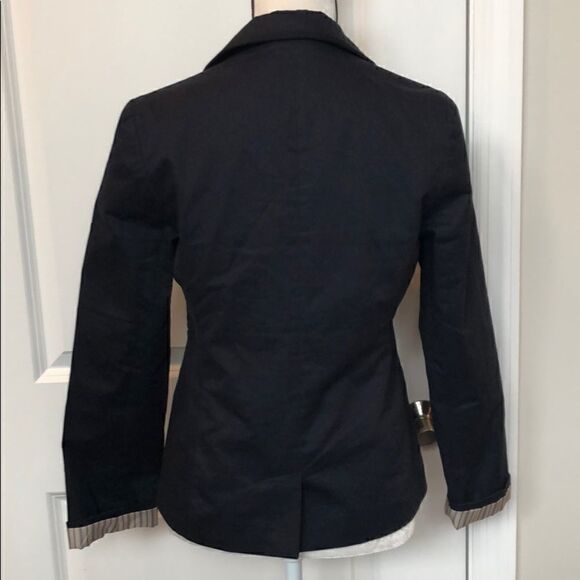 American Eagle navy blazer with black trim size M - Picture 4 of 7